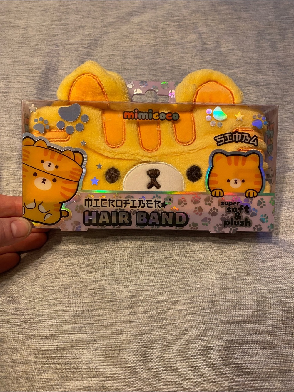 Mimicoco Orange Cat Kitty Hair Band Super Soft & Absorbent NWT